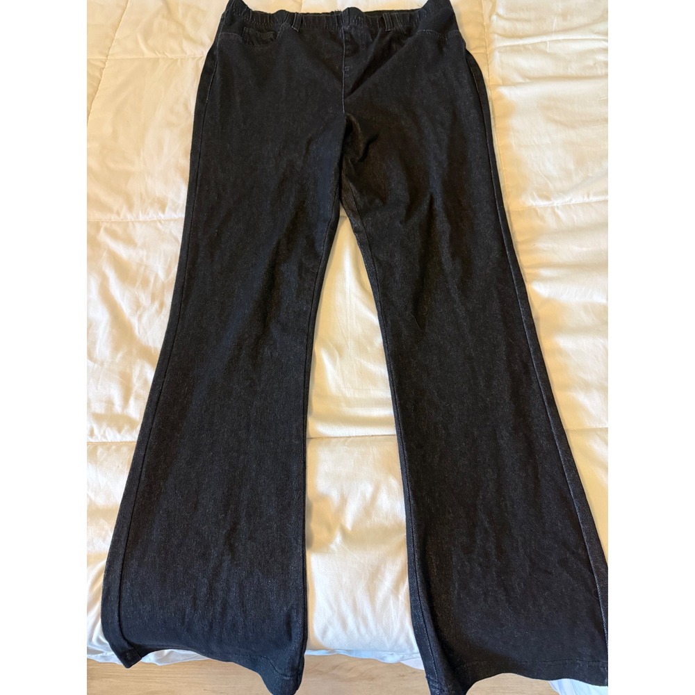 Serra Womens Black Indigo Pull On Jeggings Medium High Rise Straight Leg Pants